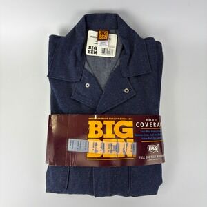 Big Ben Deluxe Coverall Blue Denim Mens 40 Short 5A09Z00 Made in USA NWT Vintage